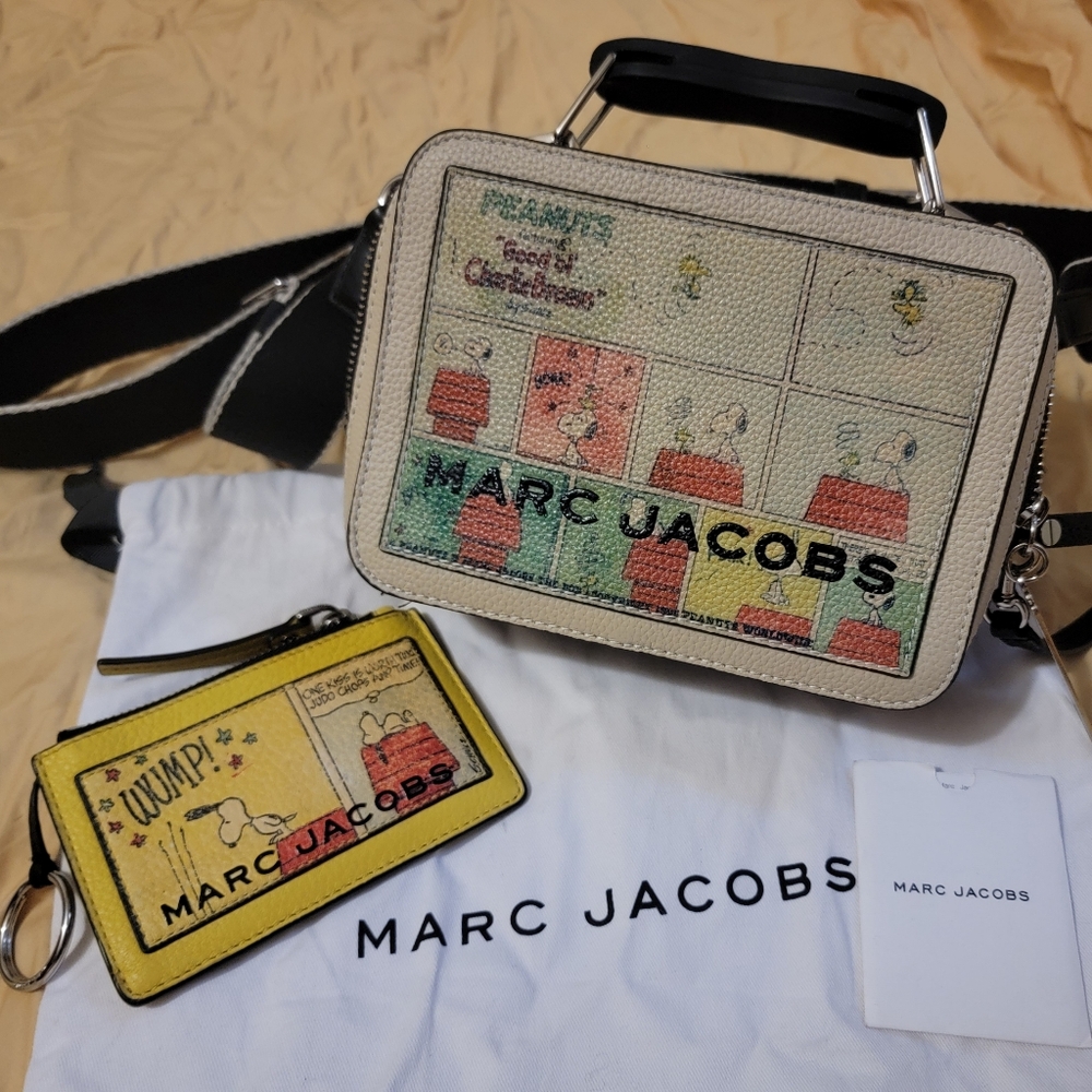 Leather Peanuts Crossbody Bag and wallet by MarcJacobs